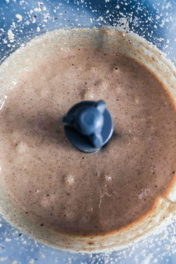 Smooth hazelnut butter in food processor