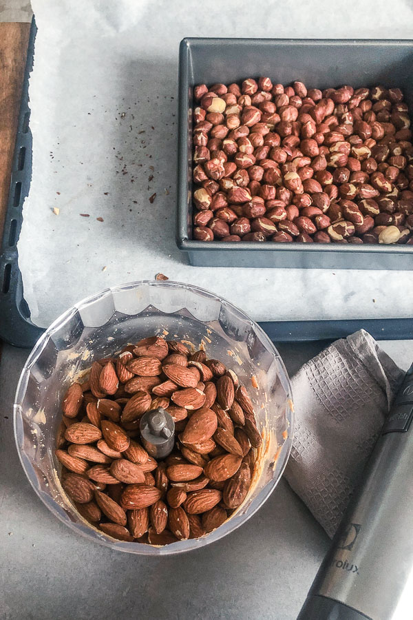 Almonds in food processor